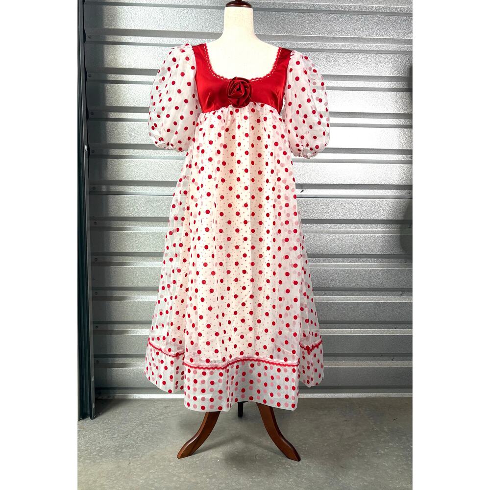 For Love & Lemons Dress Rhoda Red Polka Dot, Empire Waist, NWT, Womens Size S - Picture 2 of 9